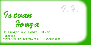istvan homza business card
